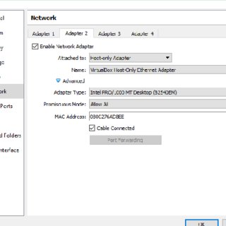 finding gateway mac address for virtualbox host only network
